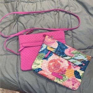 Vera Bradley Quilted Pink & Floral Crossbodys